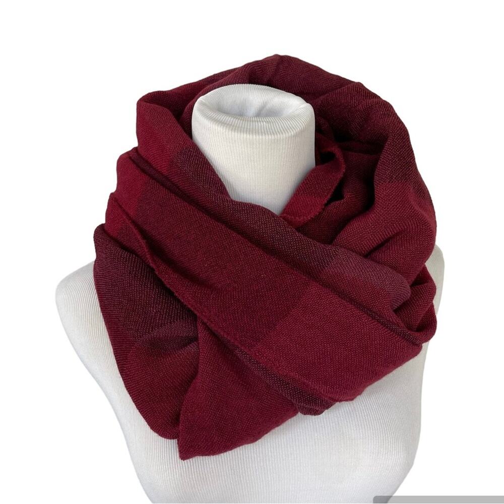 NWT Old Navy Maroon Color Block Infinity Cowl Scarf OS